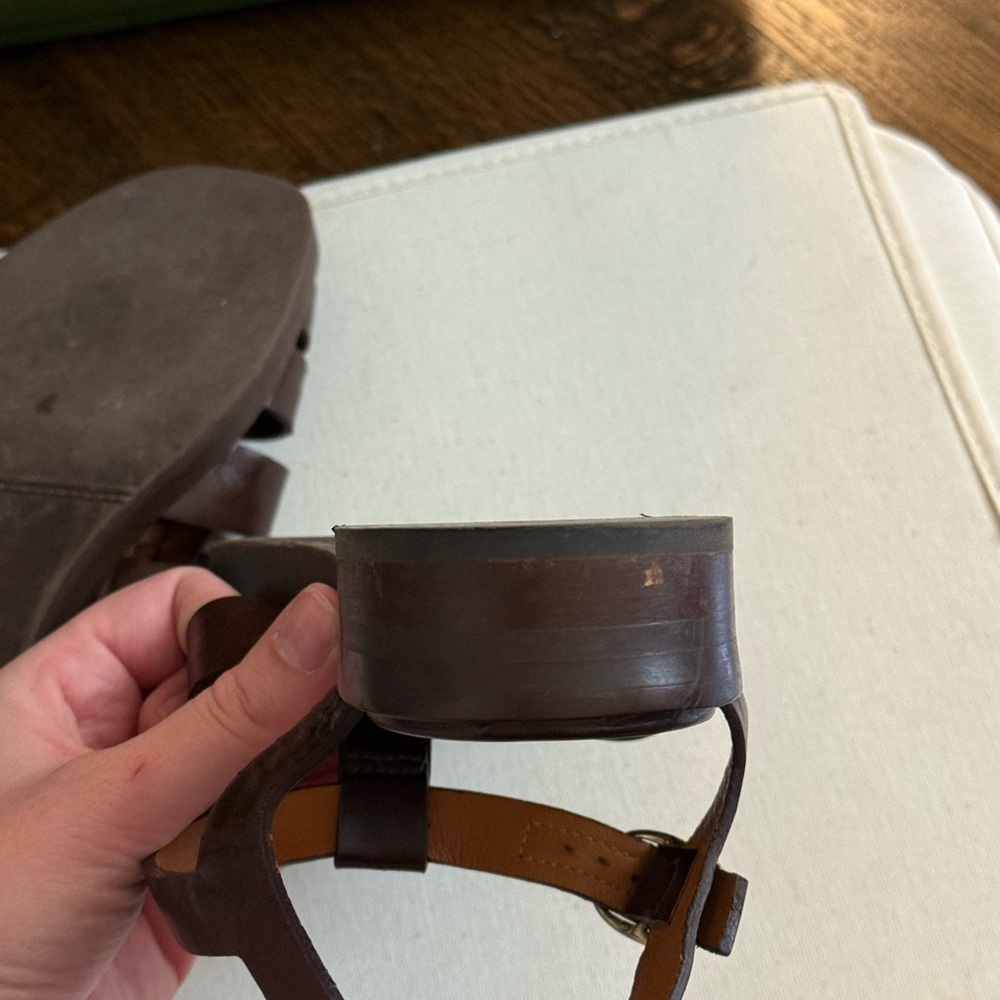 SEZANE brown leather fisherman sandal - Picture 4 of 7